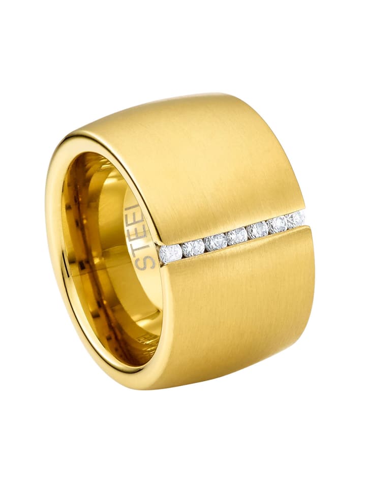 Steel_Art Ring Lines goldfarben in goldfarben günstig kaufen