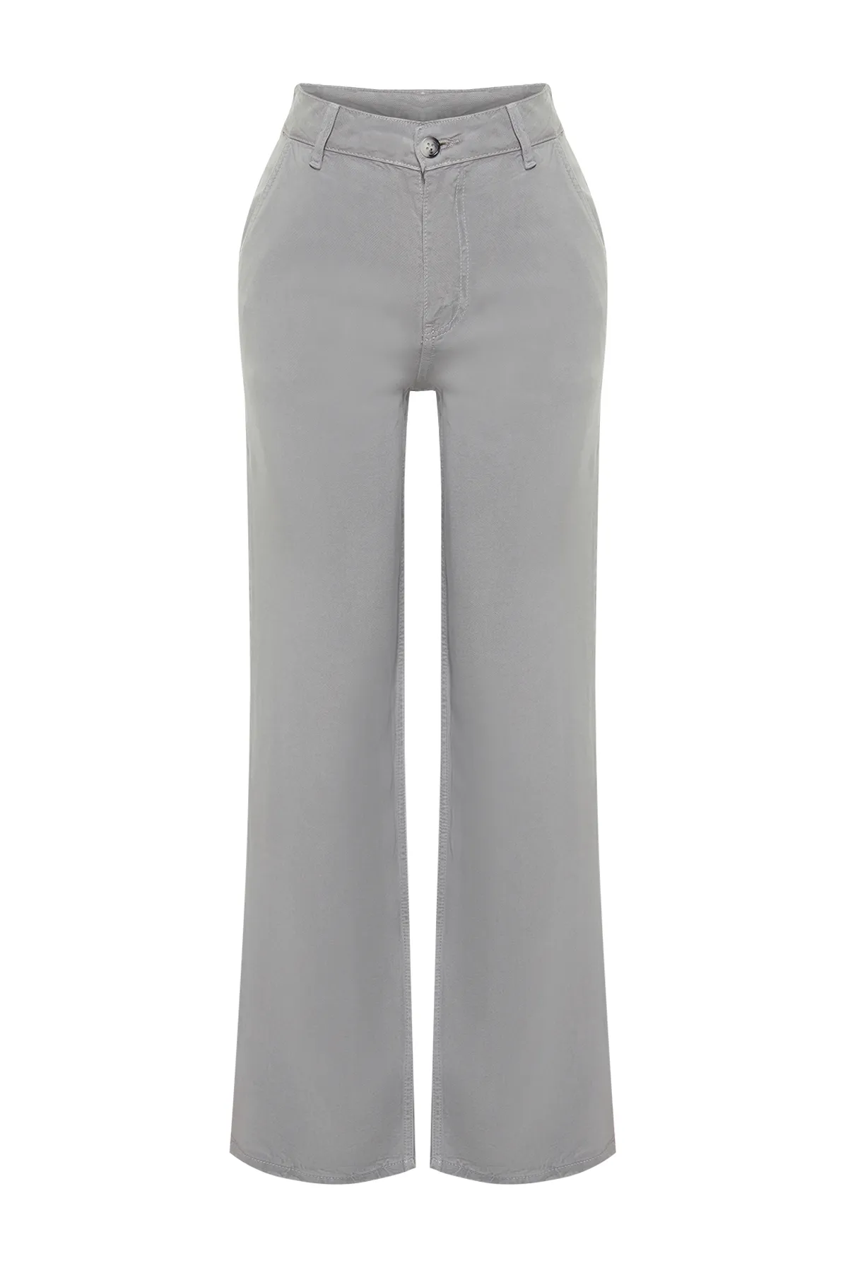 Trendyol Collection  Graue Jeans mit niedriger Taille und weitem Bein aus 100 % Tencel™ TWOSS23JE00219