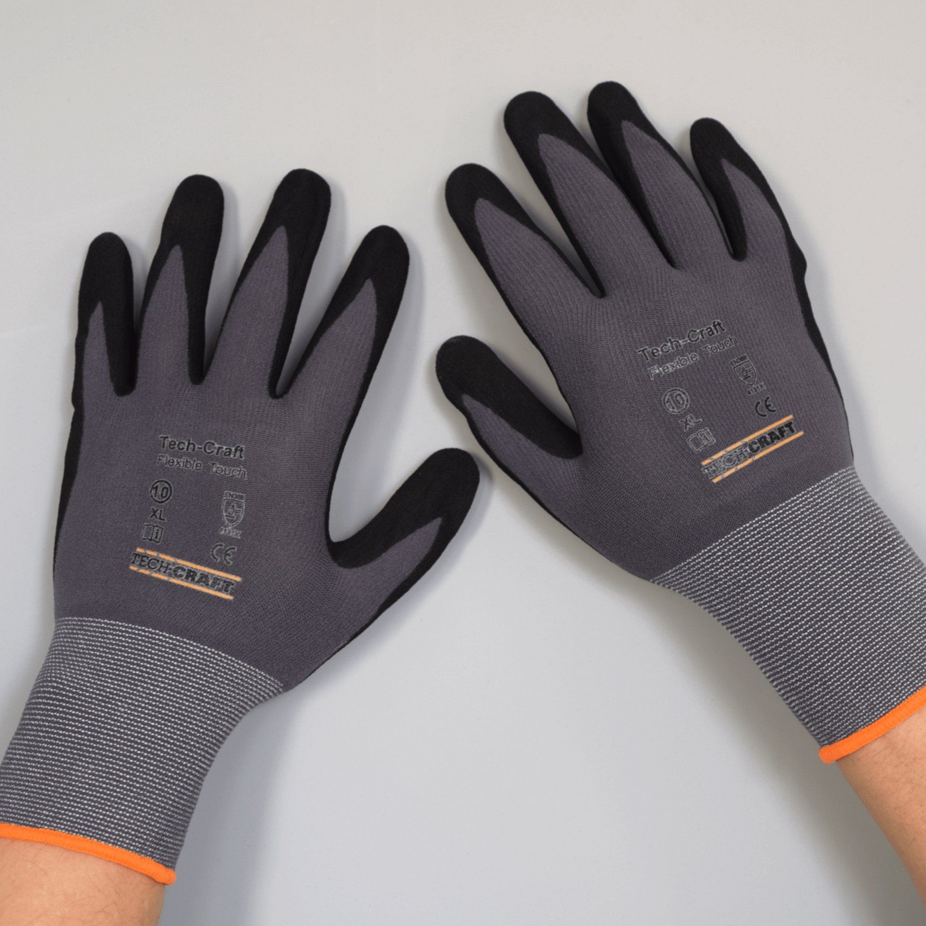 TECH-CRAFT Arbeitshandschuh-Set Arbeitshandschuh Flexible Touch 3 Paar Gr. 10 (3er Set) Touchscreen-Finger