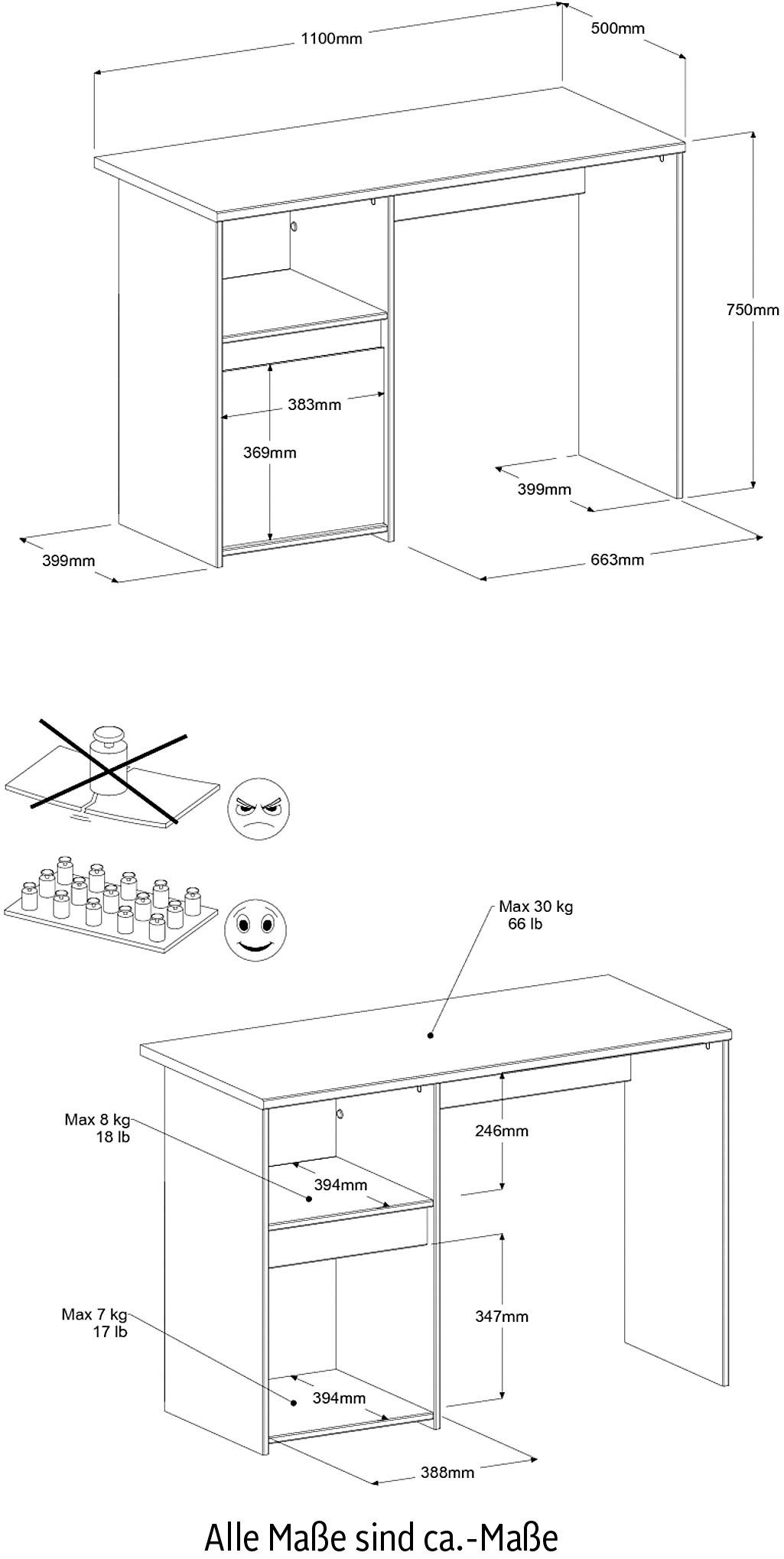 Parisot Jugendzimmer-Set Pirouette, (Set, 4-St)