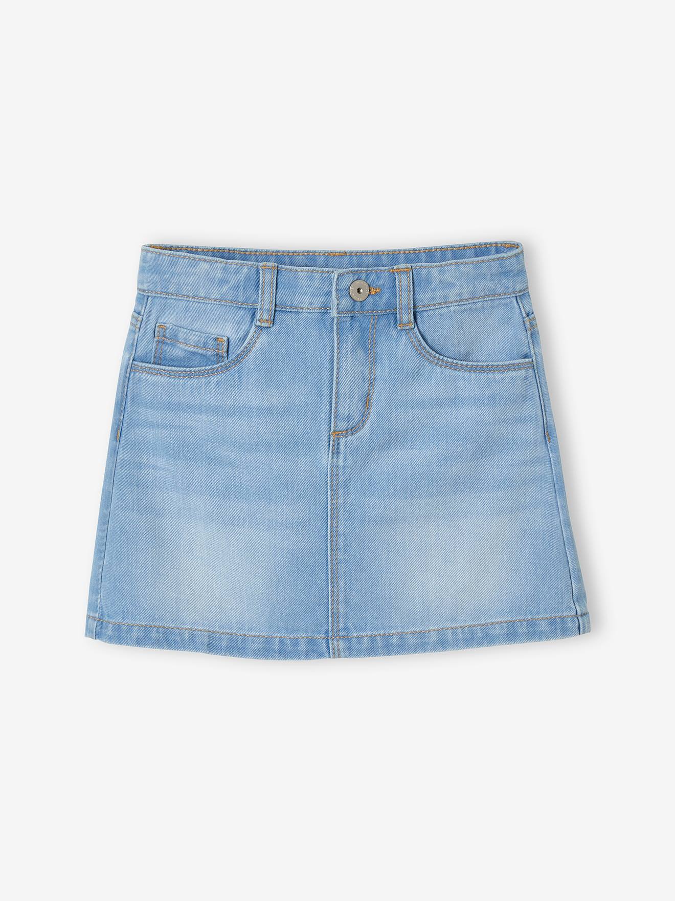 Vertbaudet Mädchen Jeansrock BASIC Oeko-Tex - blue stone