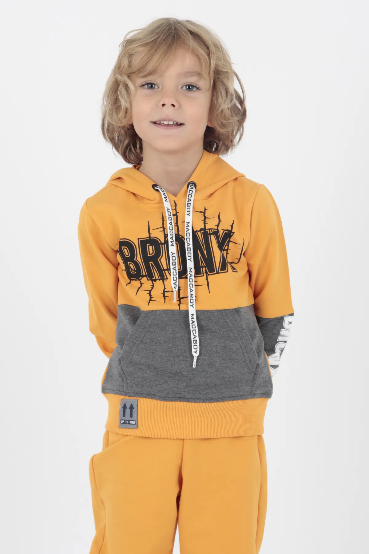 AHENGİM  Bedrucktes Bronx-Trainingsanzug-Set für Jungen Ak2235