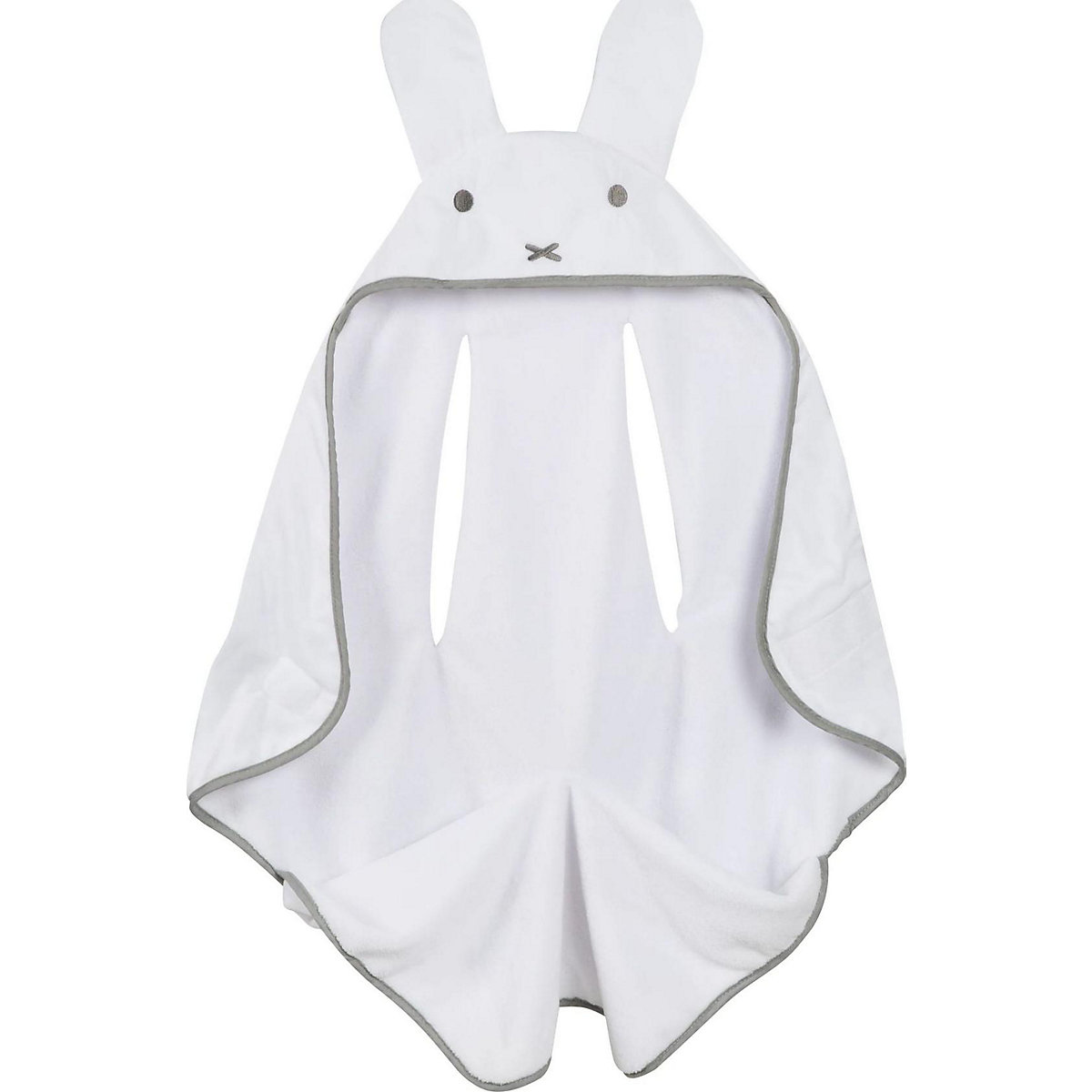 Baby-Einschlagdecke 'miffy®' mit Schlitzen für Gurte für alle Autositze & Kinderwagen, grau, 82,5 x 73 cm
