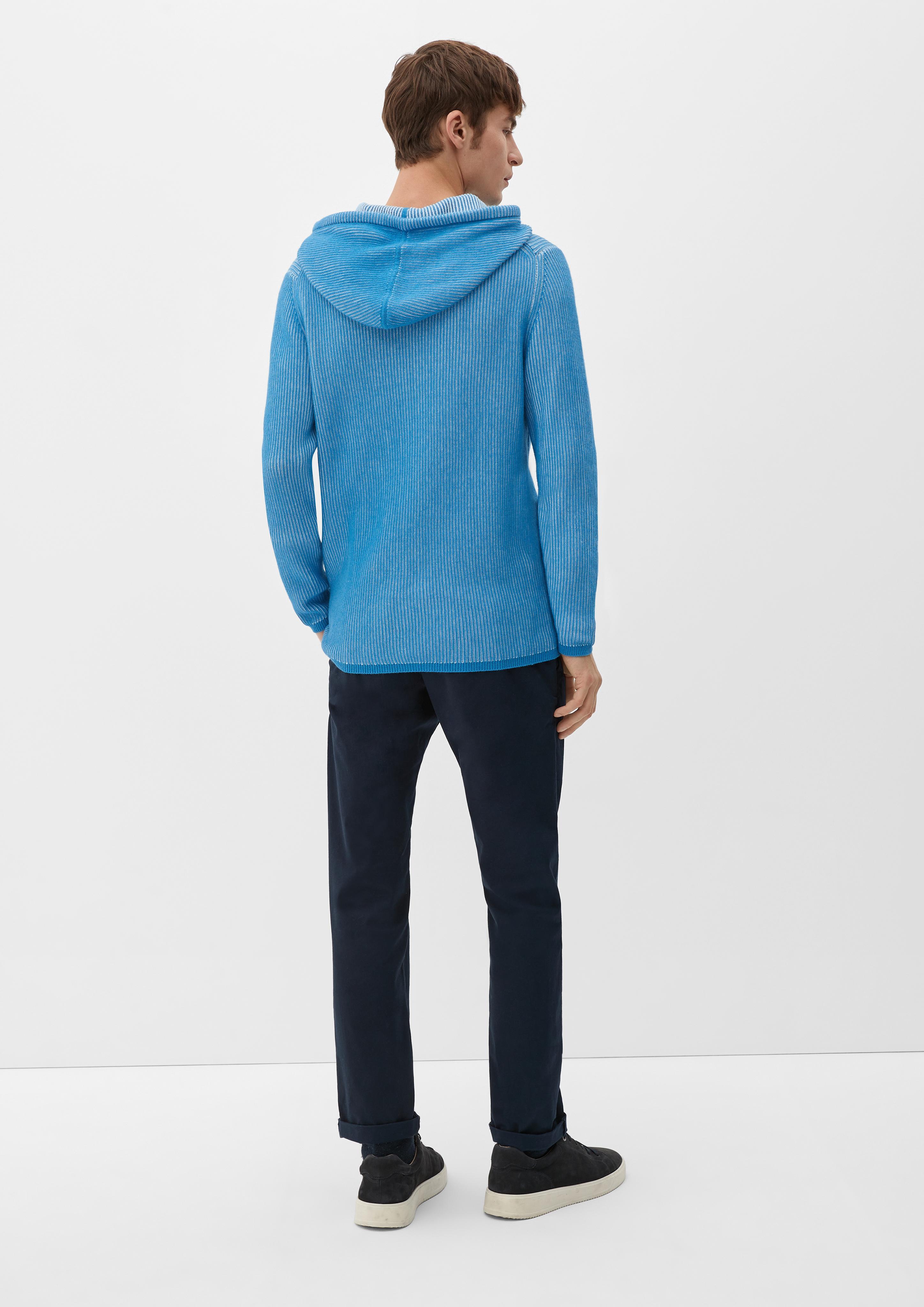 Strickhoodie mit Rippstruktur  2124532-6285