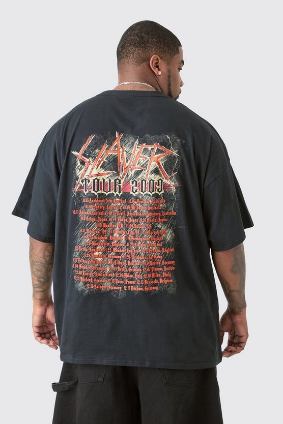Plus T-Shirt mit lizenziertem Slayer-Print
