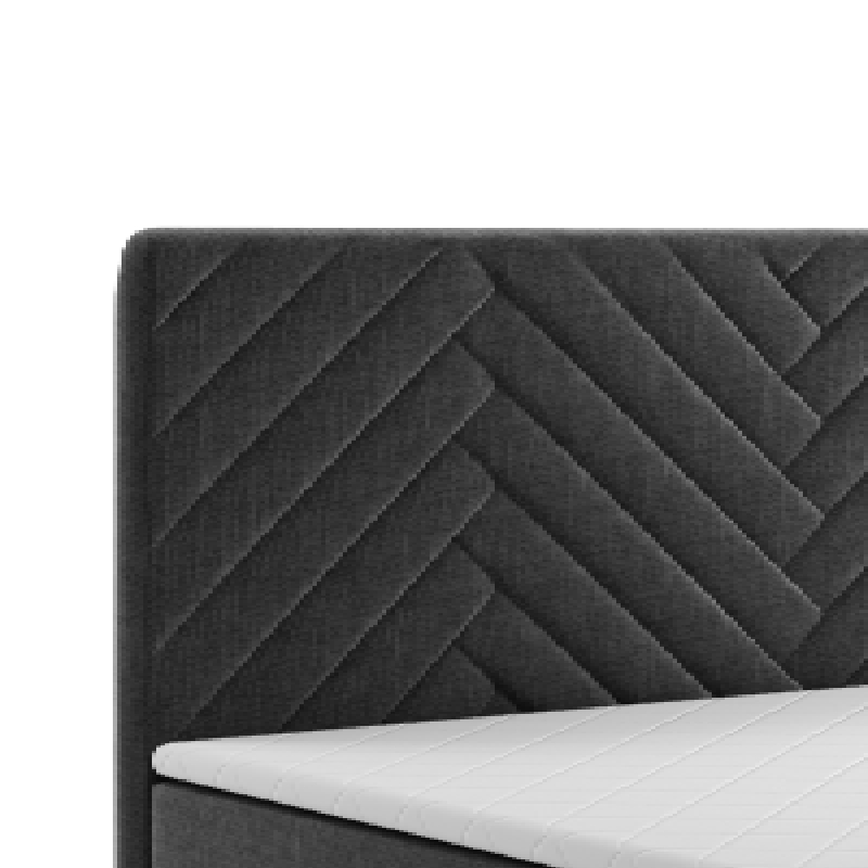 Möbel Punkt Boxspringbett MALIBU mit Bettkasten 180 x 200 cm Webstoff Schwarz Bett Bettkasten Hotelbett