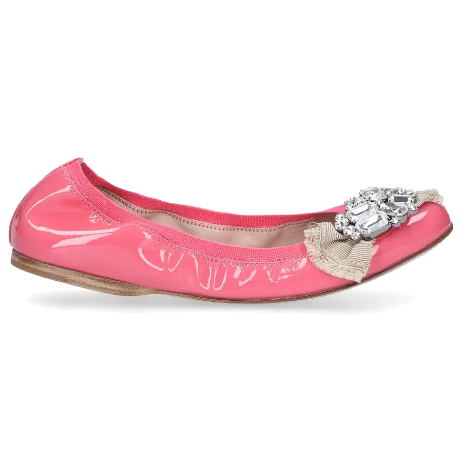 Miu Miu - Ballerinas Faltbar Lackleder - pink