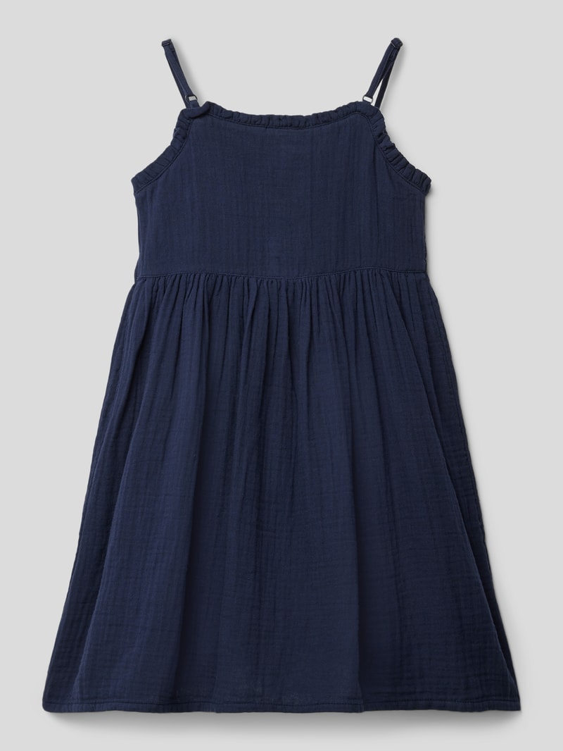 Kleid mit Knopfleiste in marineblau