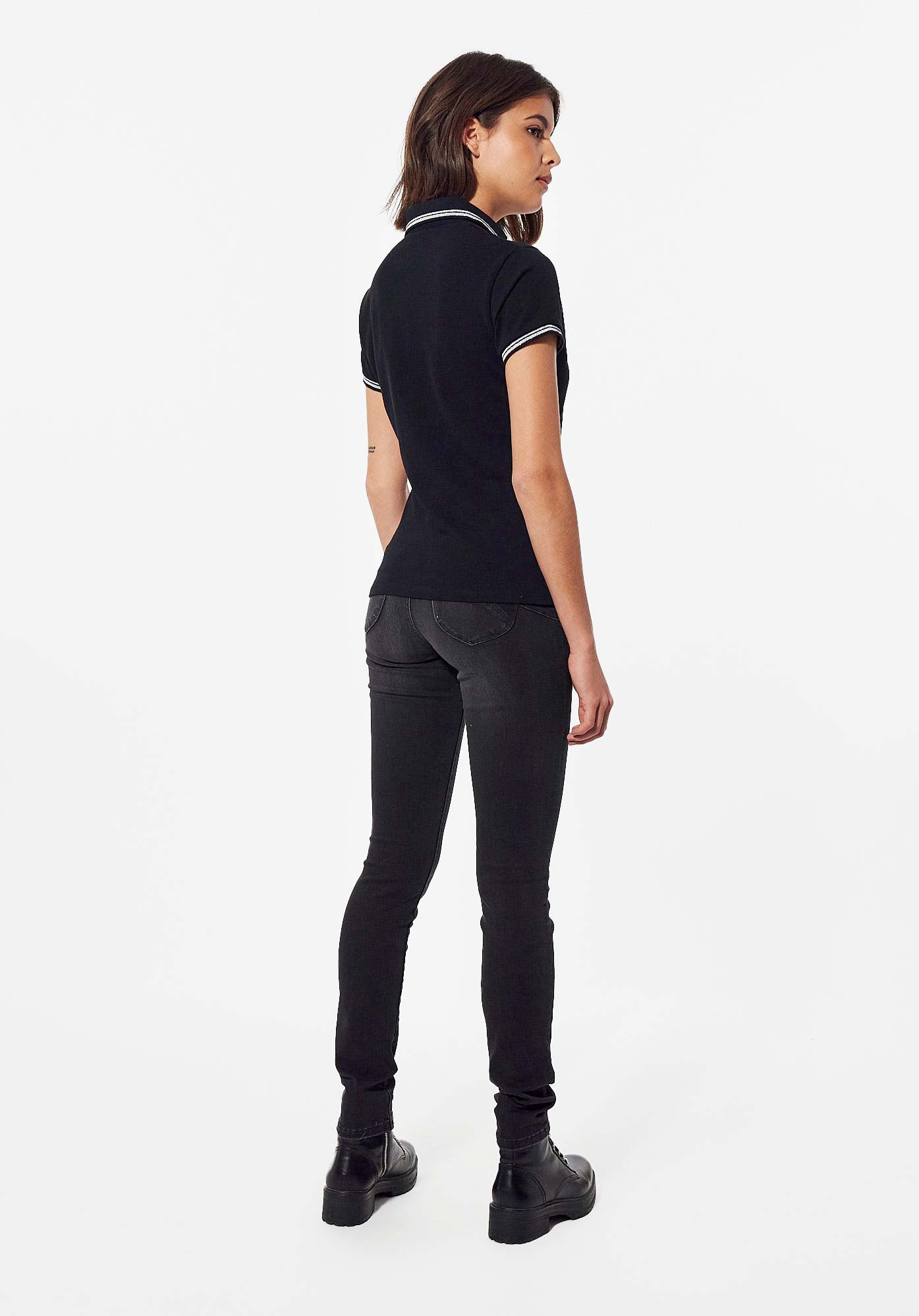 FASIC  Polo noir femme