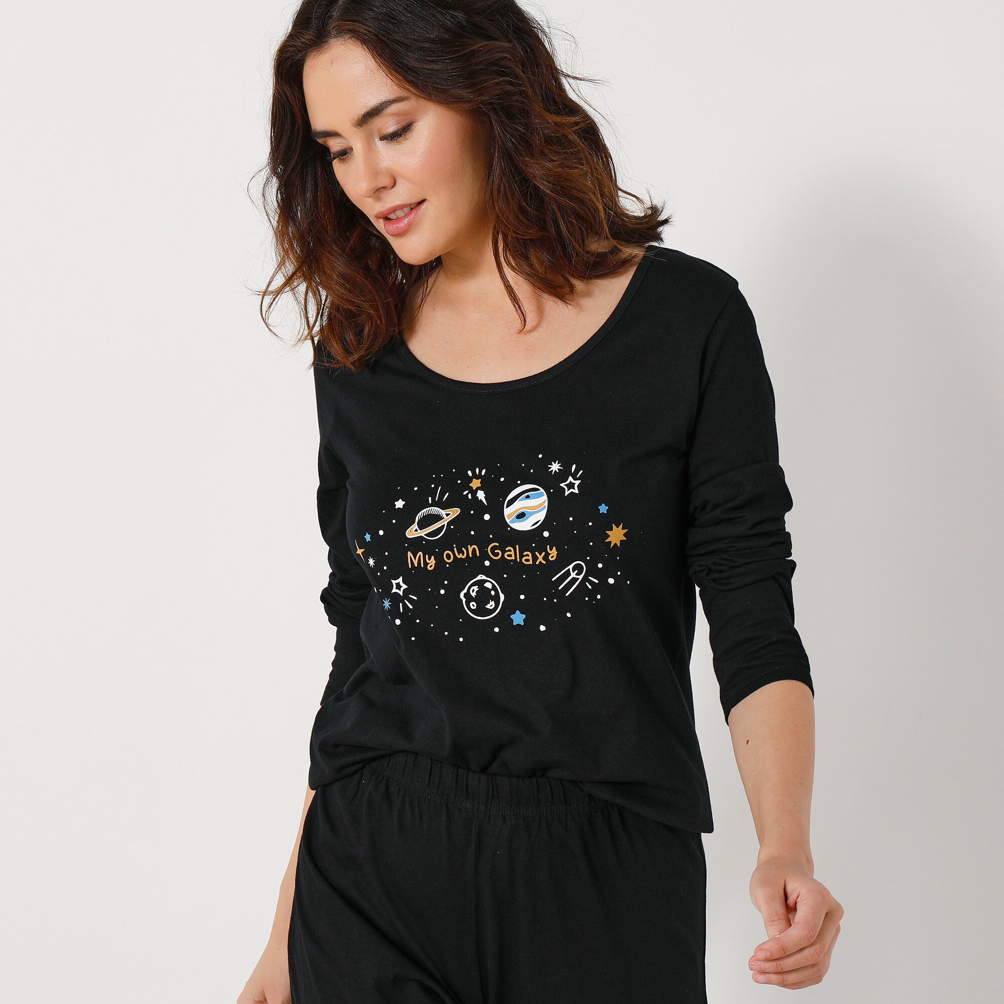 Pyjama manches longues motif 