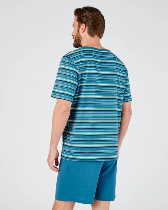 Pyjashort rayé en maille jersey