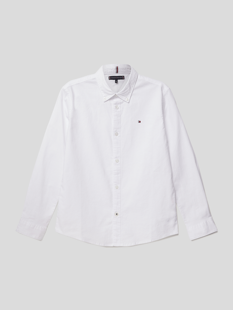 Hemd mit Label-Stitching in weiß