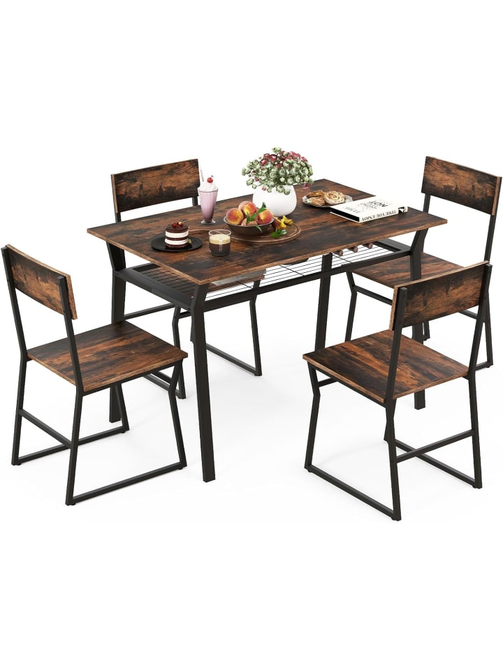 COSTWAY Esstisch Set 5-teilig in Taupe günstig kaufen onesize