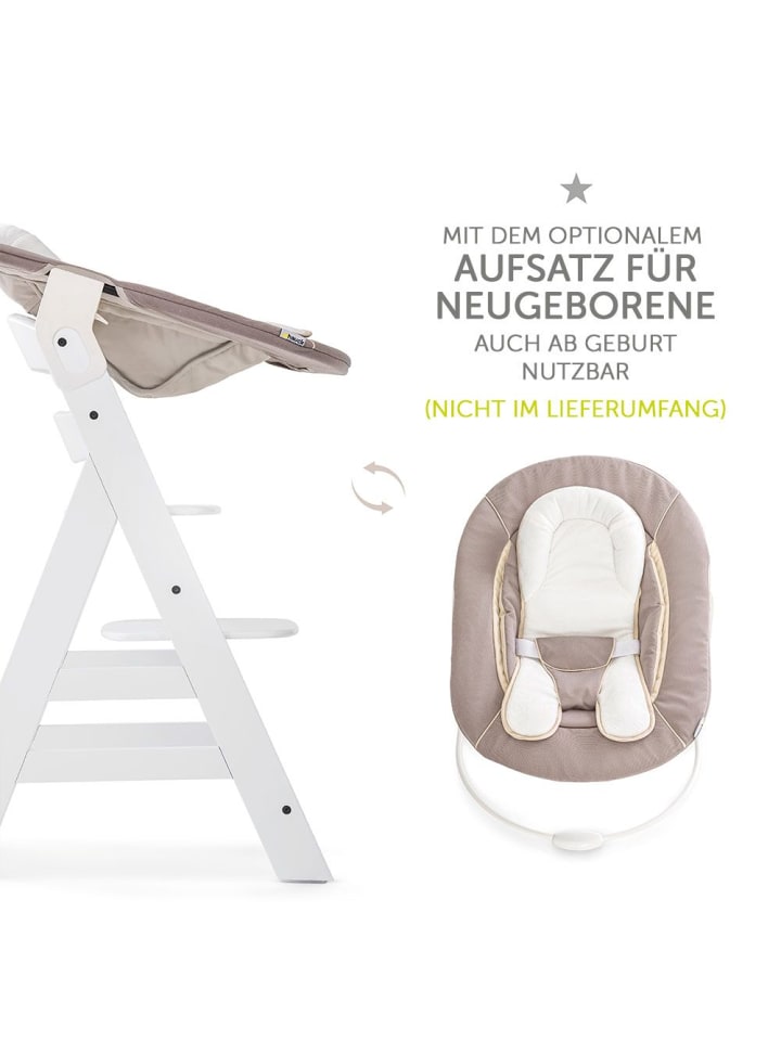 Hauck Hochstuhl Alpha Plus - White in weiss günstig kaufen onesize