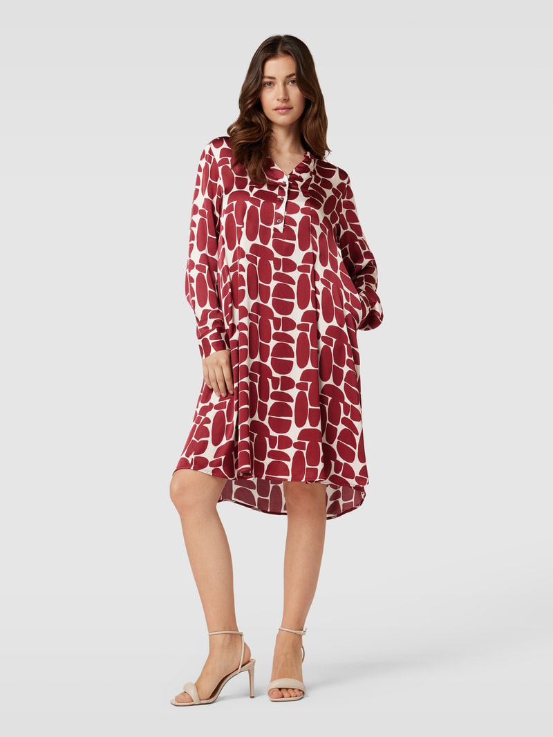 Tunikakleid mit Allover-Muster Modell 'Ester New' in bordeaux rot