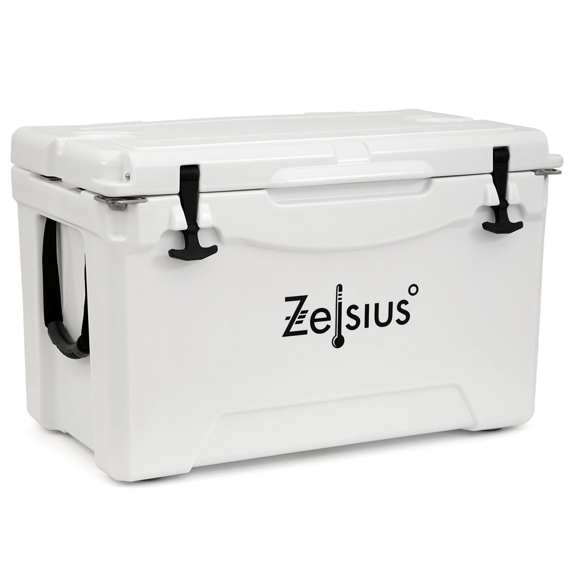 Zelsius Kühlbox Kühlbox weiß 50 Liter, Cooling Box ideal für Auto Camping, 50 l, mit Flaschenöffner