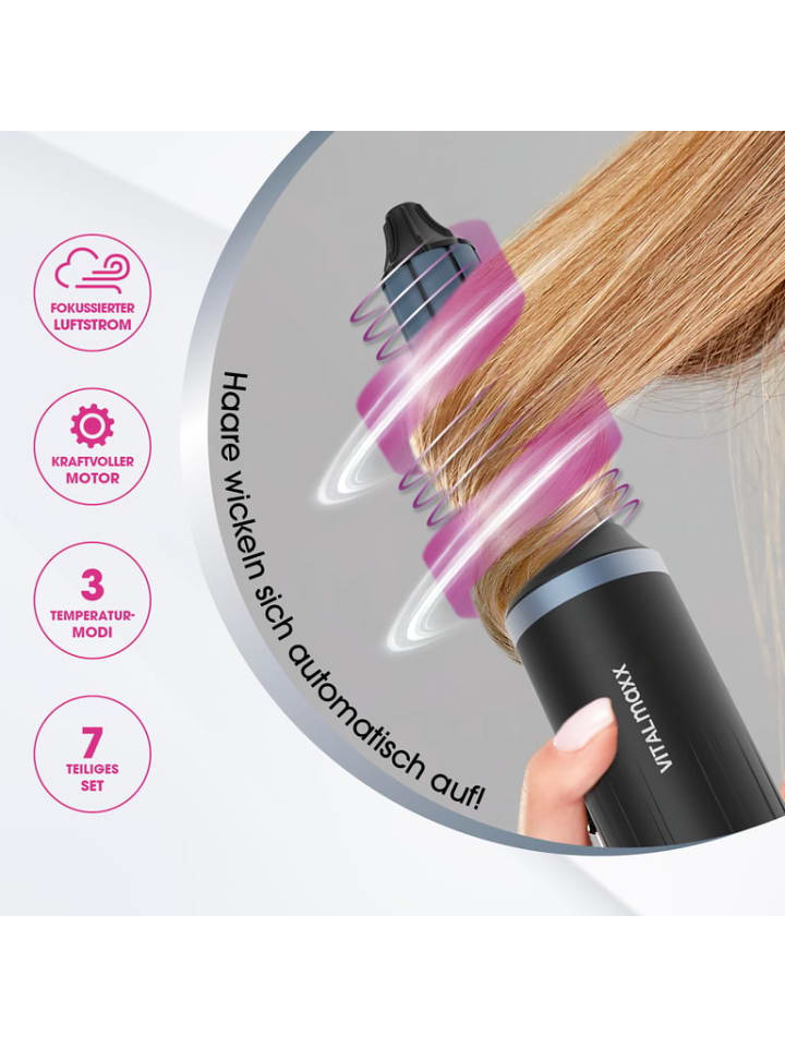 VITALmaxx VITALmaxx Air Curler Plus 7-tlg. - 1500W schwarz günstig kaufen onesize