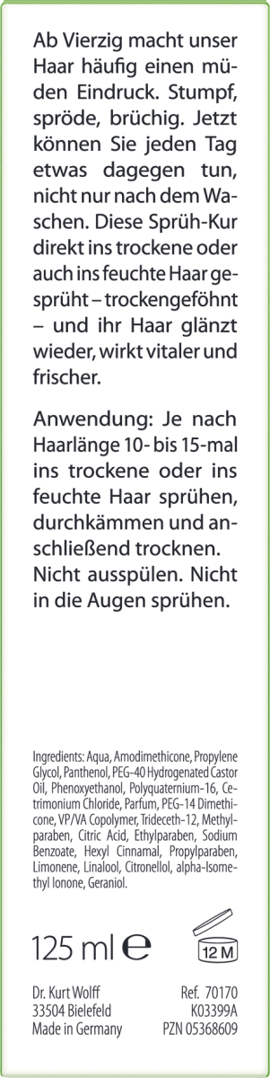 Leave-In Sprühkur, 125 ml