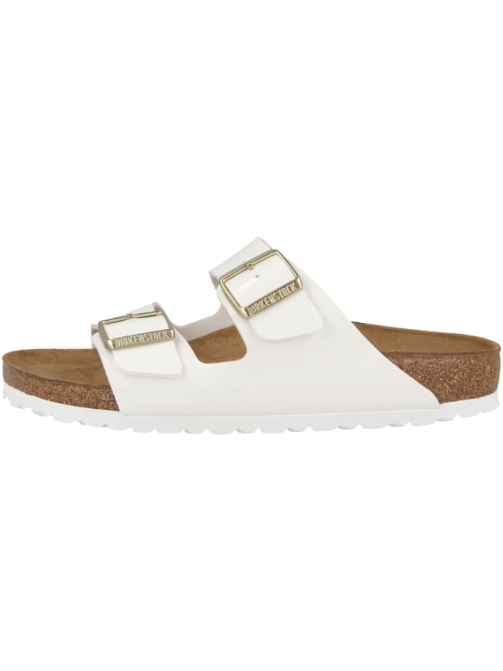 Birkenstock Sandale Arizona Birko-Flor Lack schmal in weiss günstig kaufen