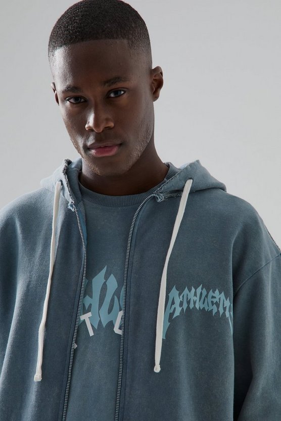 Man Active Relaxed Day Hoodie mit Reißverschluss