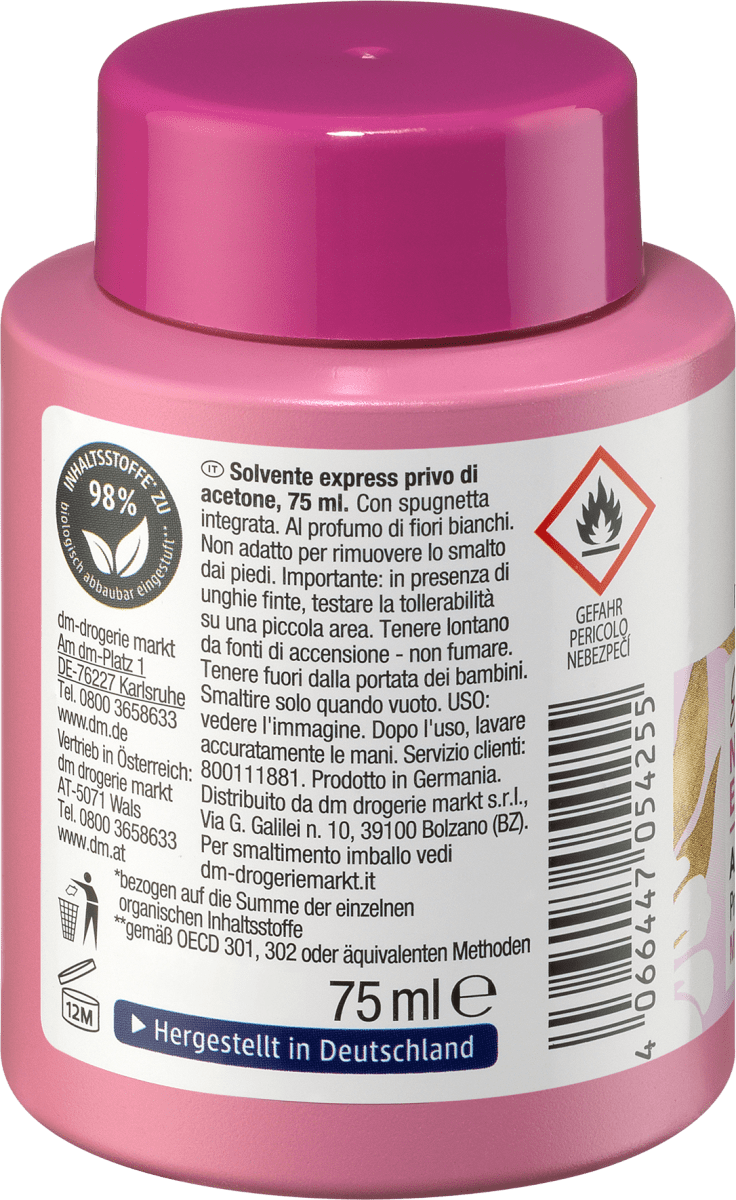 Nagellackentferner Professional Express Acetonfrei, 75 ml