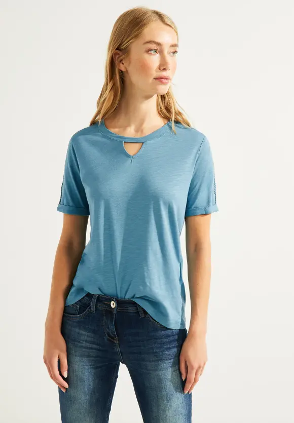 CECIL Stickerei Halbarm Shirt