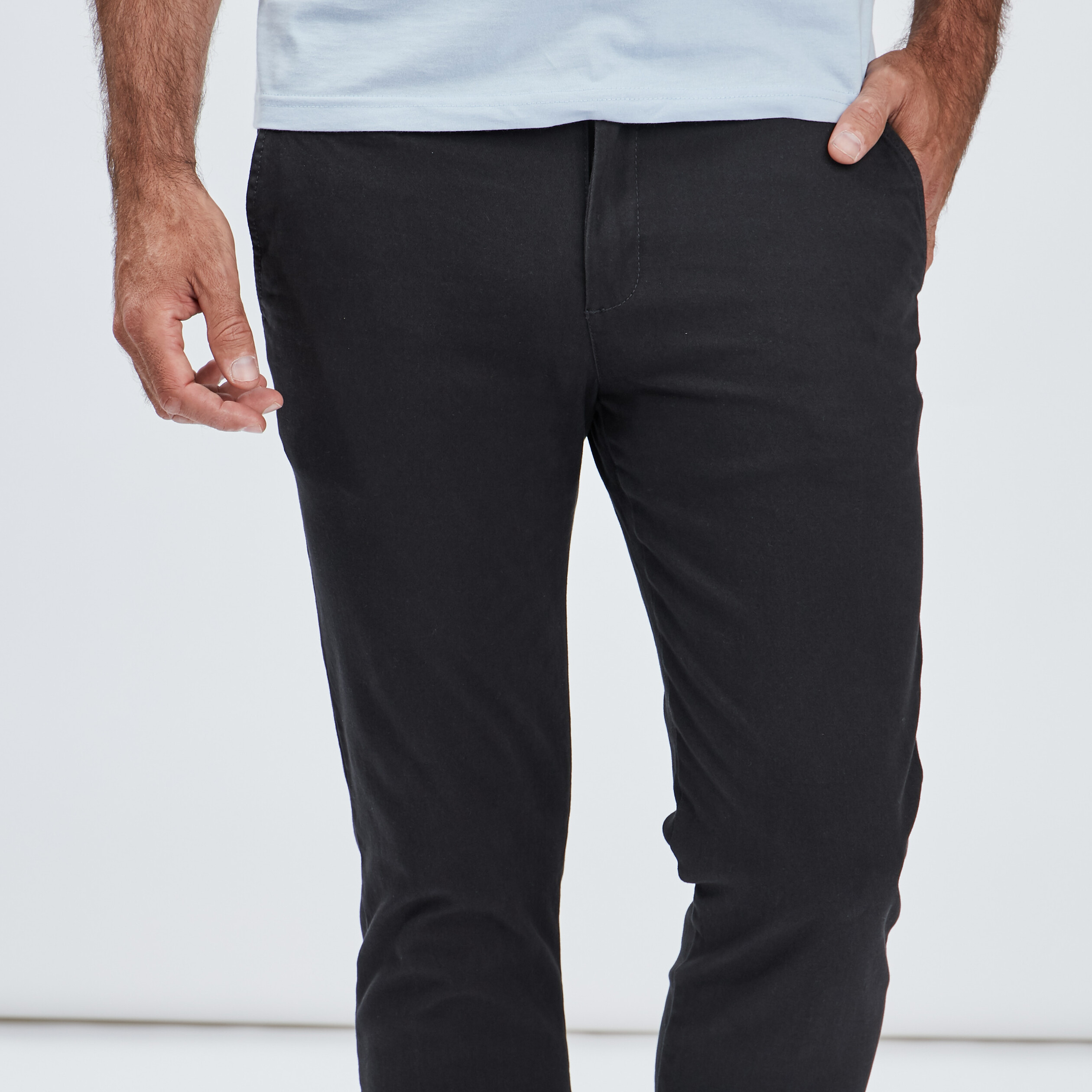 Pantalon chino gris foncé homme | La Halle