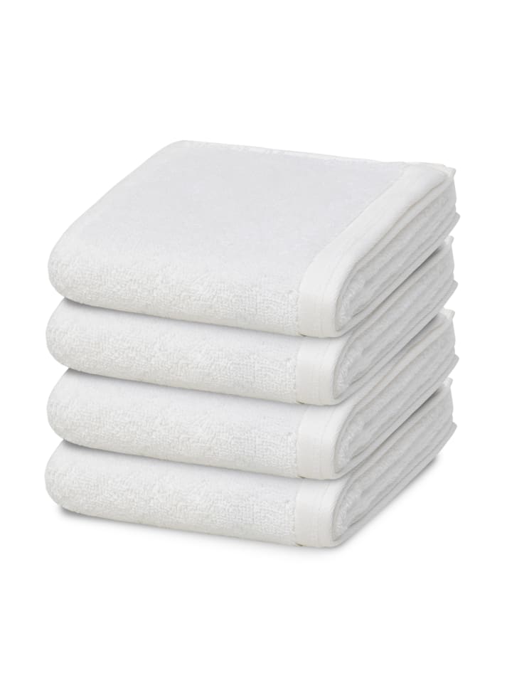 Vossen 4 X Gästetuch im Set Vegan Life in Weiß günstig kaufen 40 x 60 cm