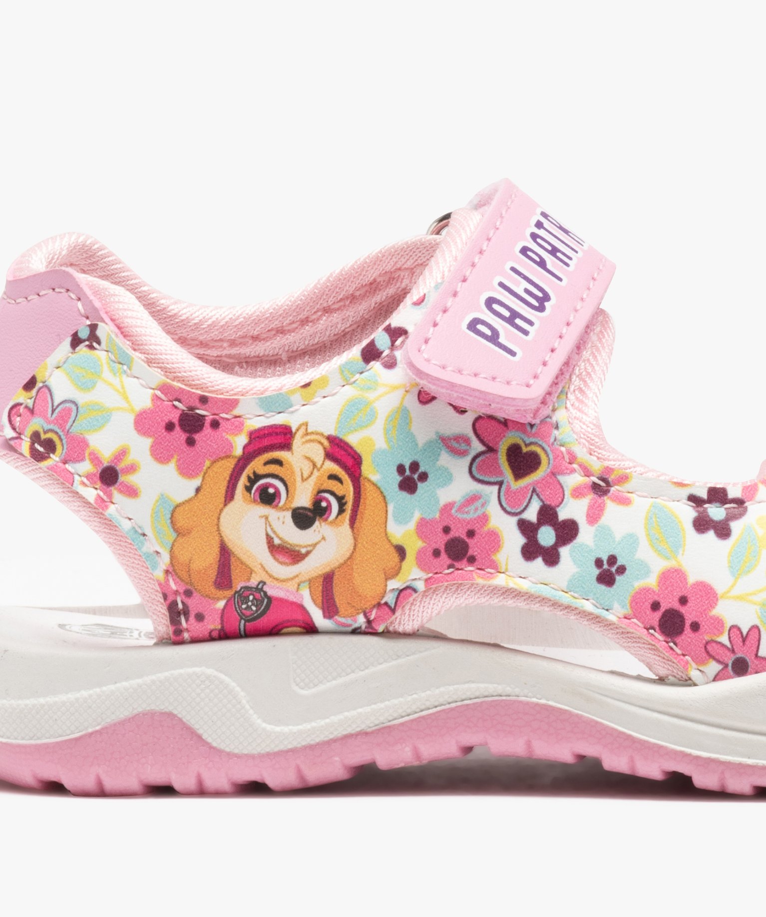 Sandales sport fille à brides scratch – Pat Patrouille rose | GEMO