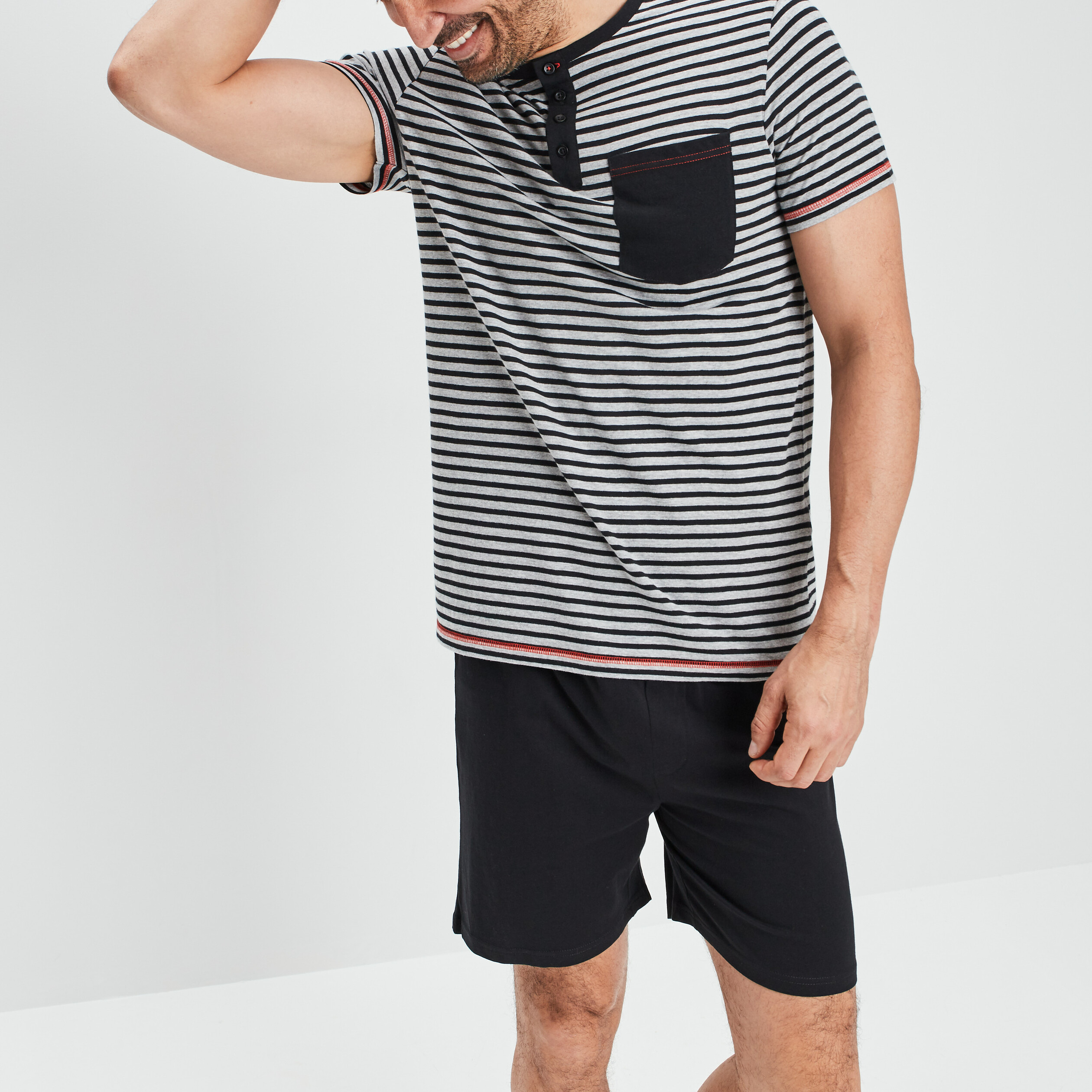 Ensemble pyjama 2 pièces blanc homme | La Halle