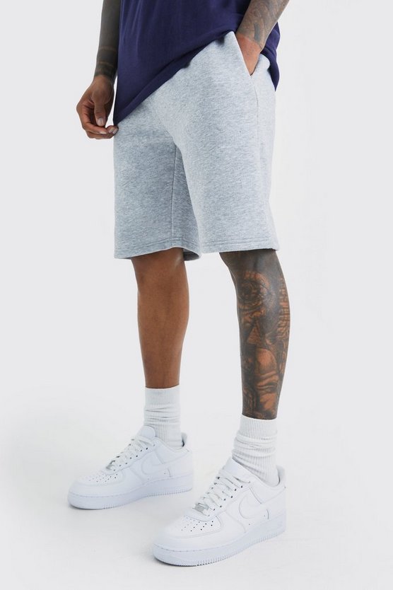 Mittellange Slim-Fit Jersey-Shorts