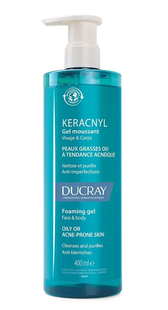 Ducray Keracnyl veido ir kūno prausimosi gelis