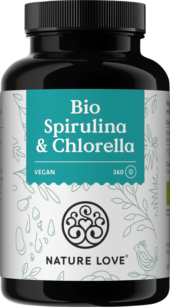 Bio Spirulina & Chlorella Tabletten 360 St, 180 g