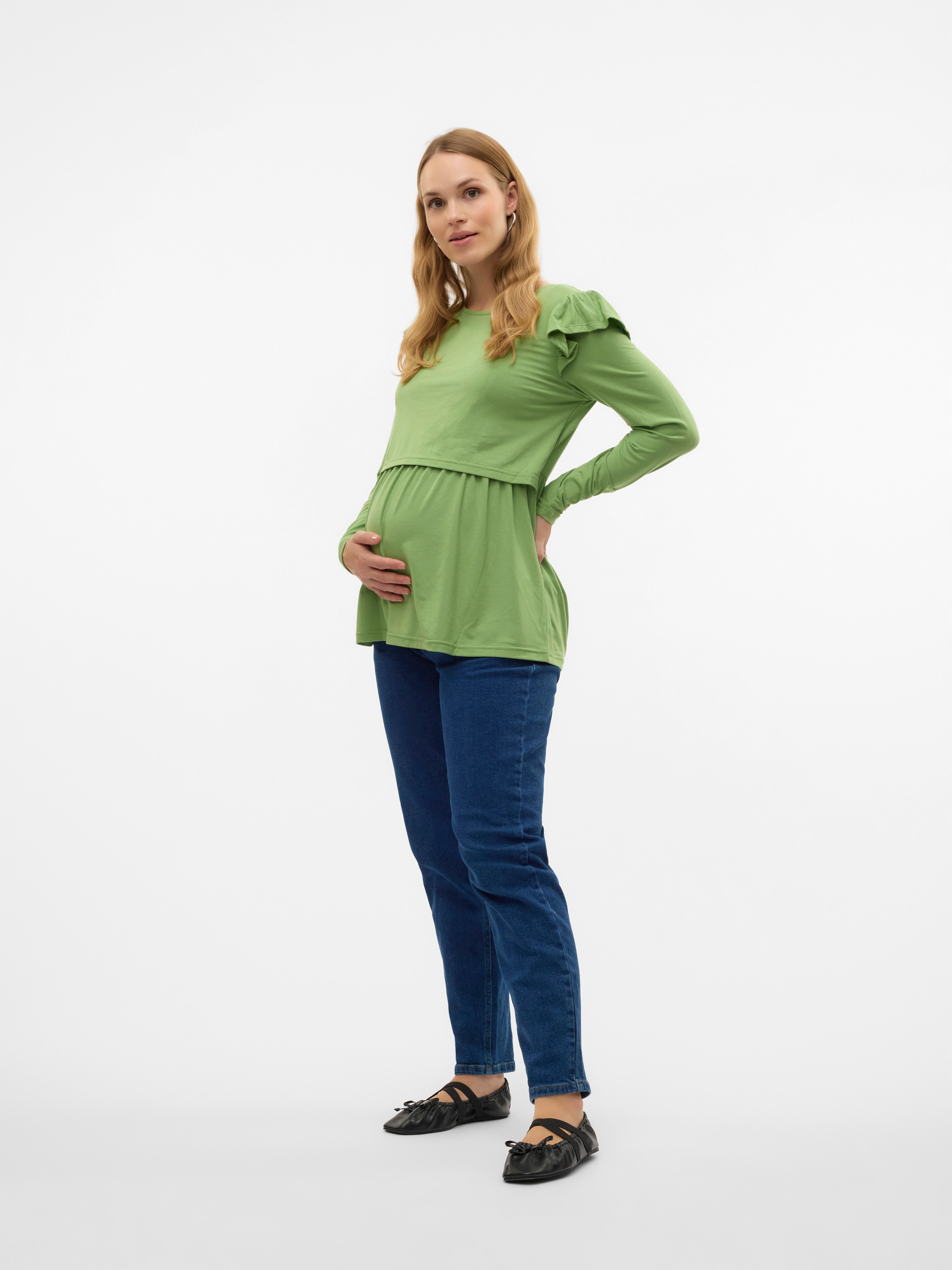 Normal geschnitten Rundhals Top