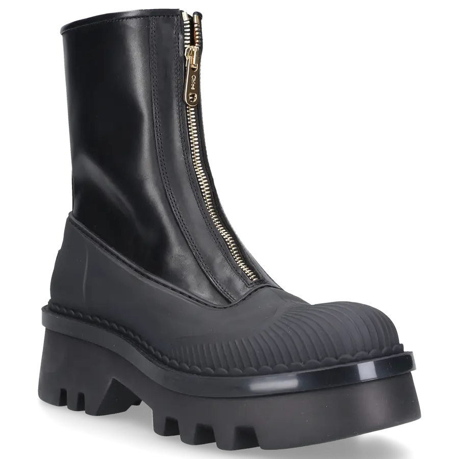 Chloé - Stiefeletten RAINA Kalbsleder Gummi - schwarz