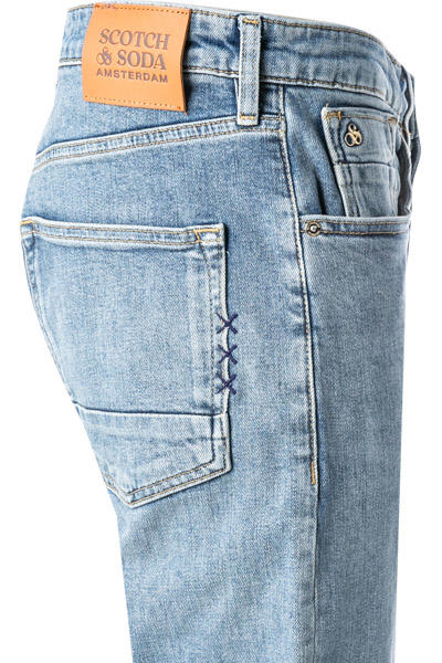 Scotch & Soda, Jeans, Regular Slim Fit, Baumwoll-Stretch, blau