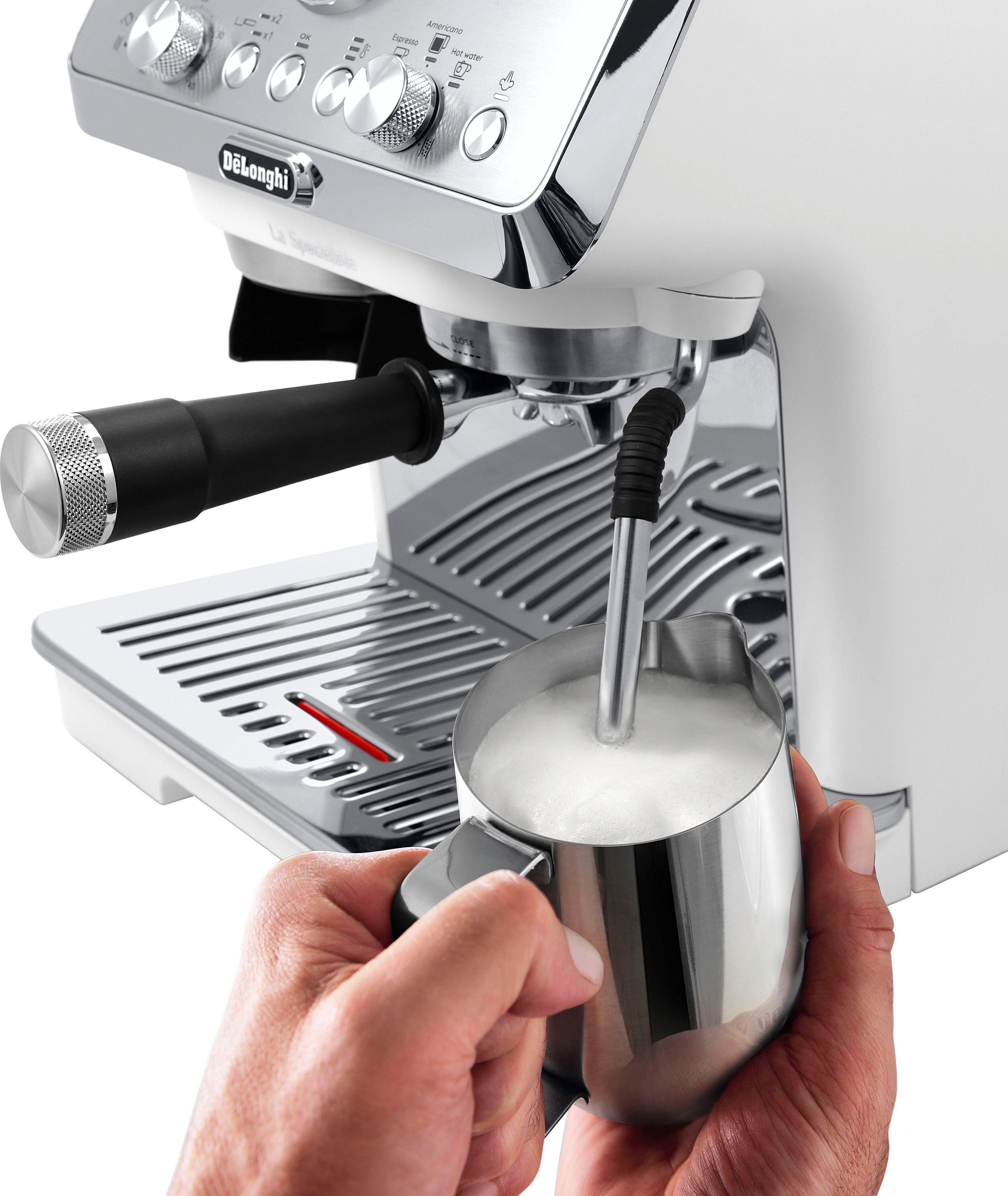 De'Longhi Siebträgermaschine LaSpecialista Arte EC9155.W, weiß, mit MyLatte Art System