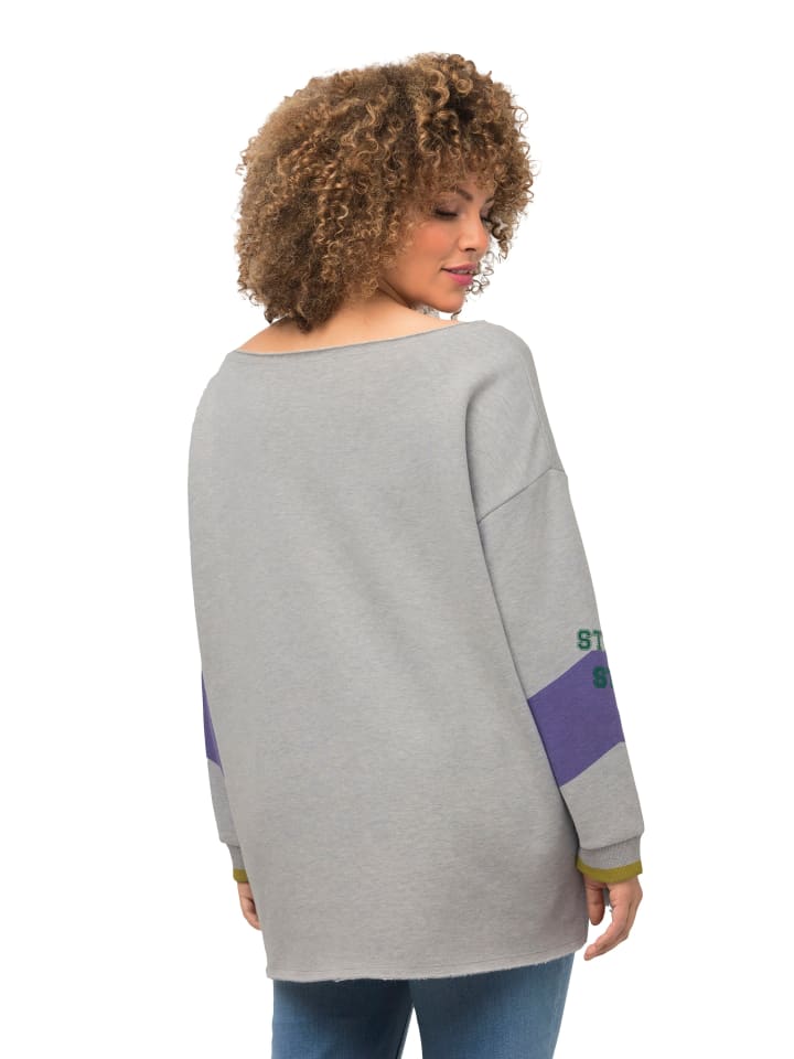 Ulla Popken Pullover in hellgrau mélange günstig kaufen 46-48