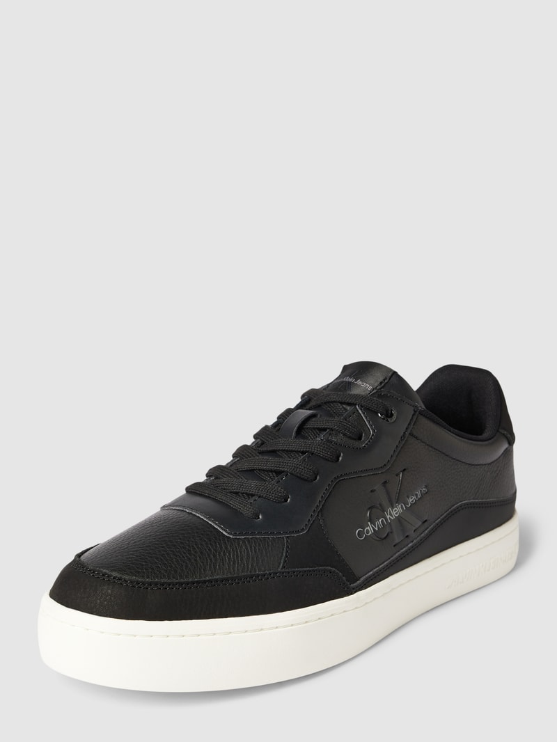Sneaker aus Leder mit Logo-Prägung Modell 'CLASSIC CUPSOLE' in black
