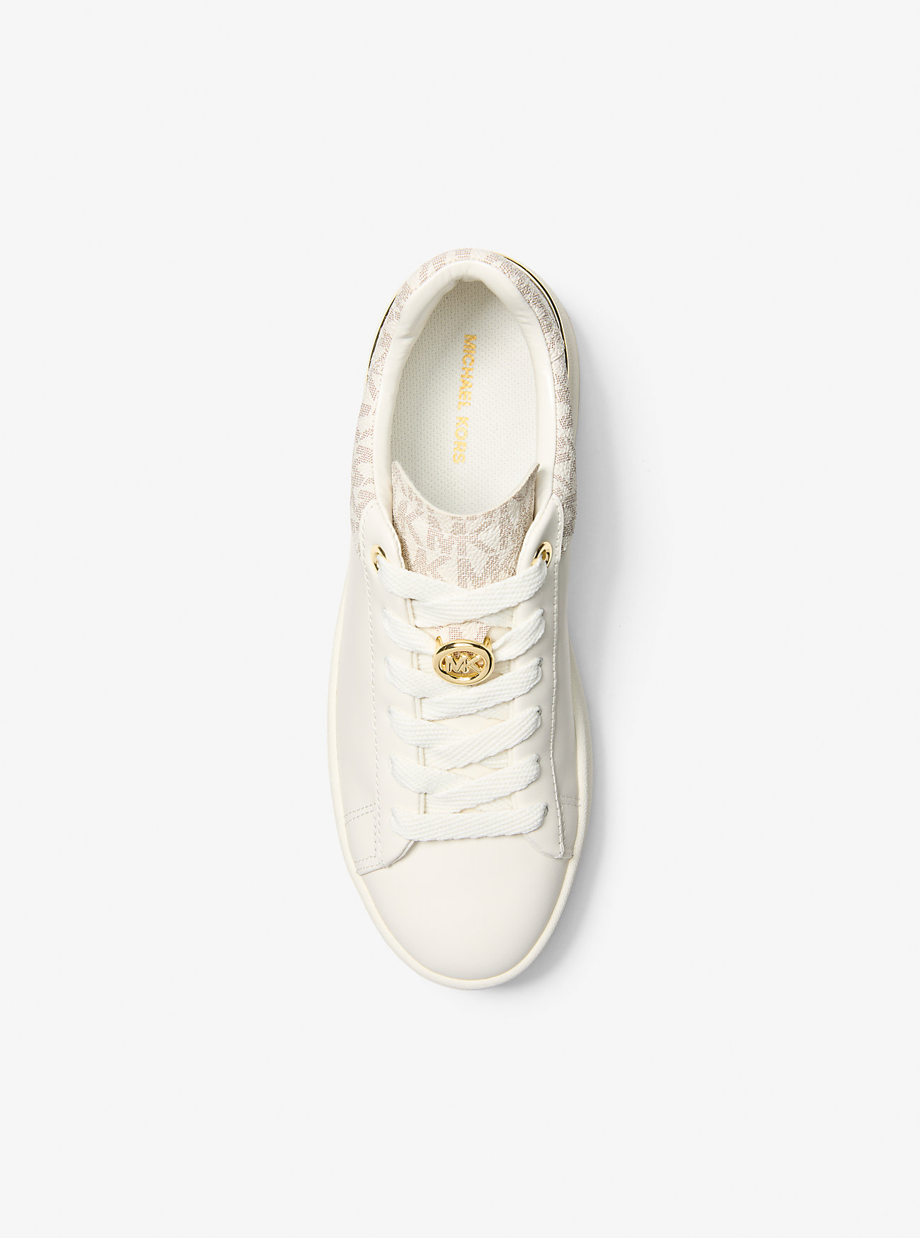Dottie skinn- og signaturlogo-sneaker – VANILLA