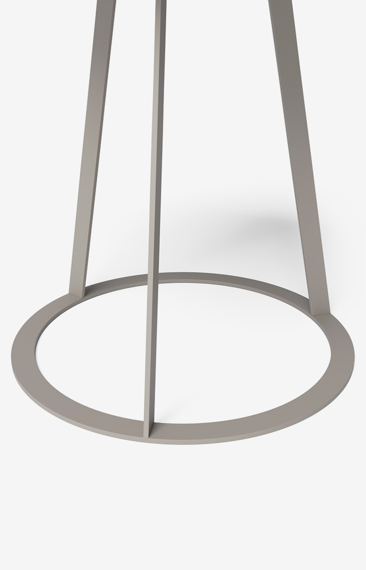 Beistelltisch JOOP! ROUND mit Raucheichenplatte, 45 x 47 cm in Taupe/Anthrazit