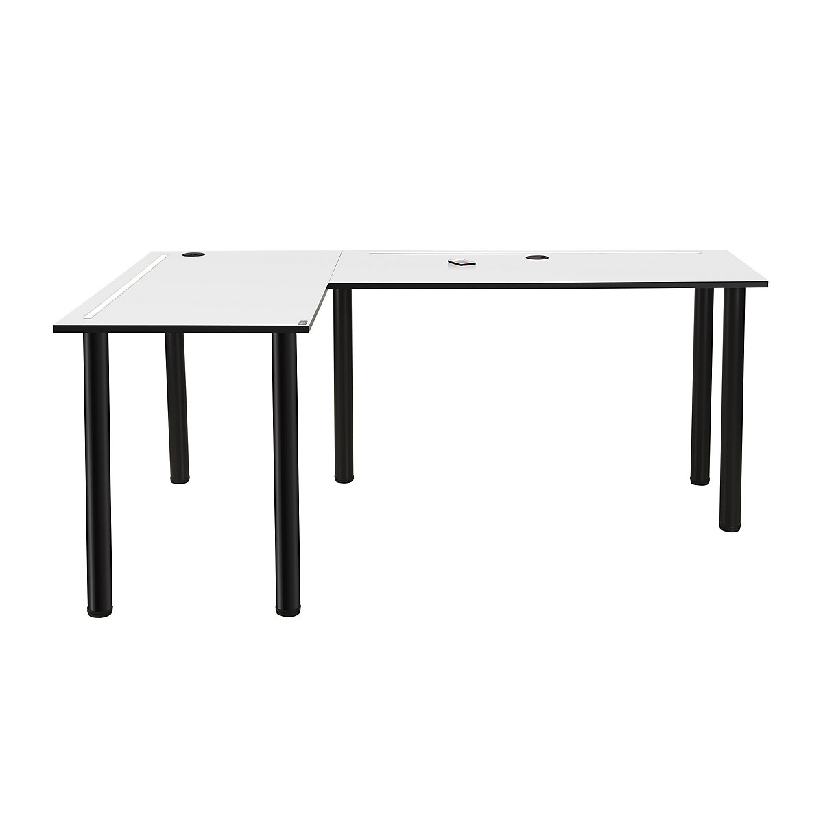 Großer L-förmiger Eck-Schreibtisch mit LED-Beleuchtung onesize