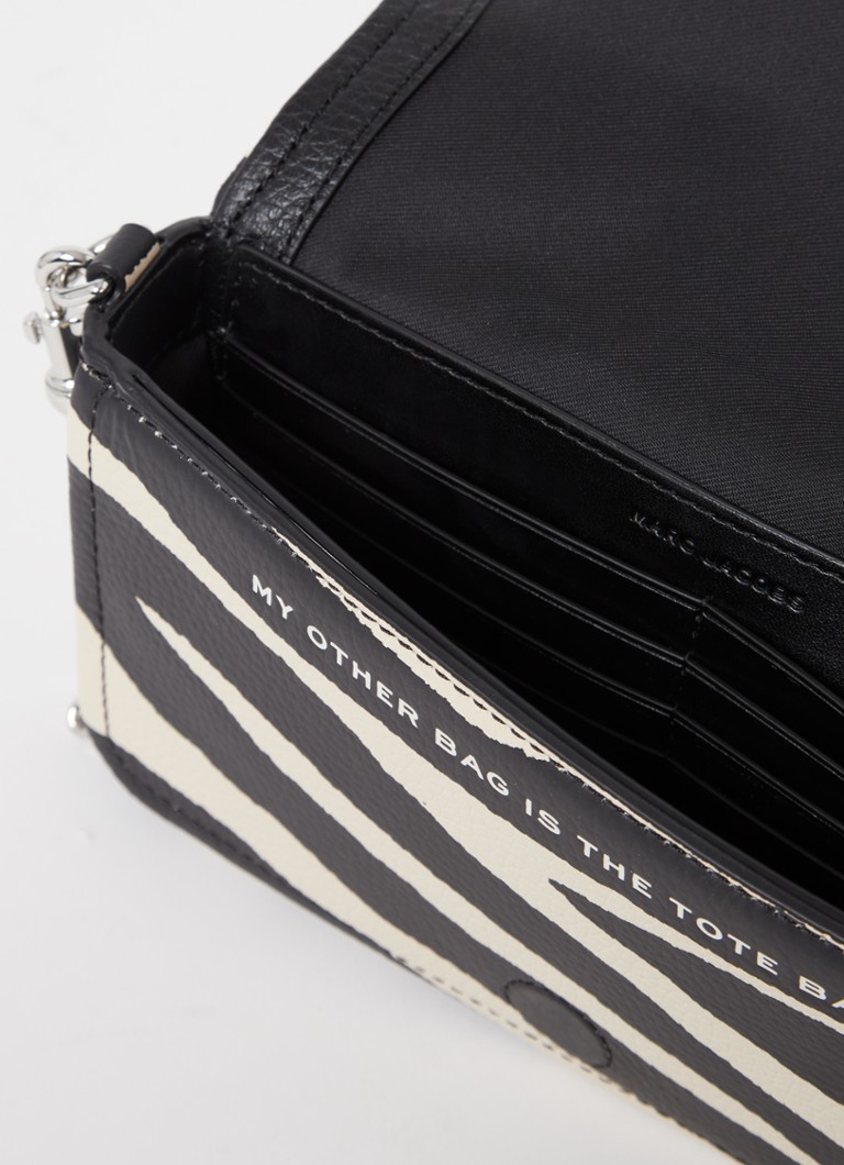 Geantă de umăr Marc Jacobs The Snapshot din piele cu imprimeu zebră