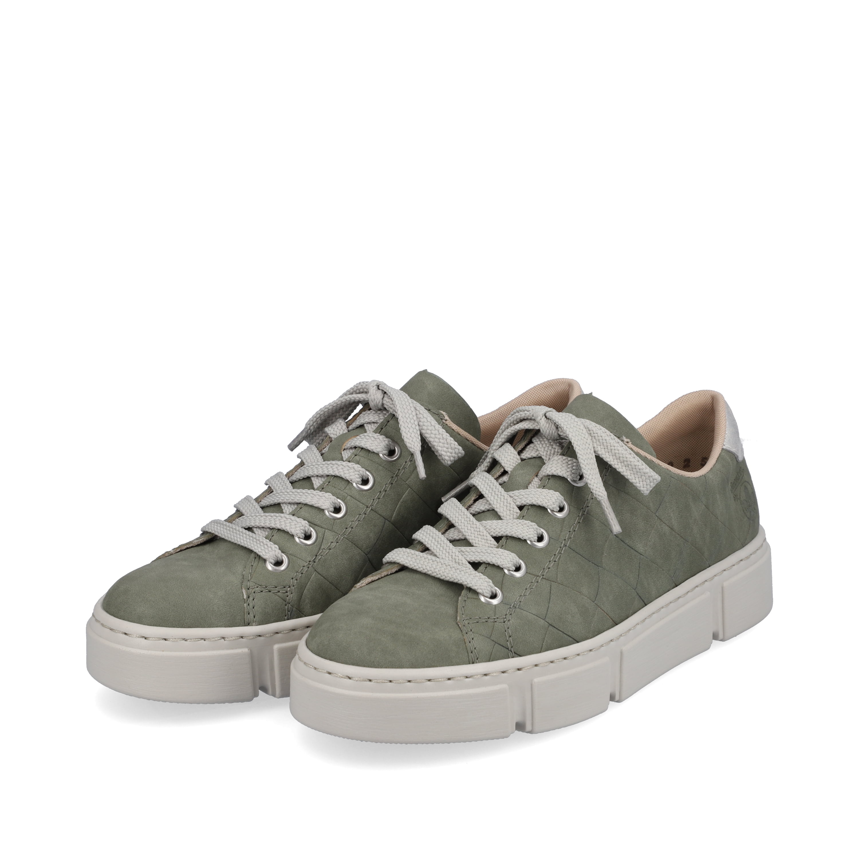 Rieker Damen Sneaker Low olivgrün-sandbeige