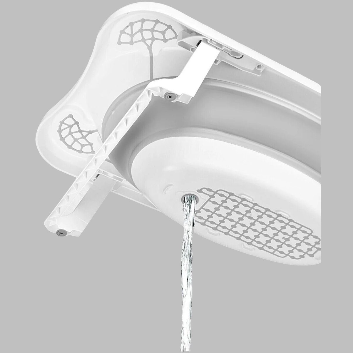 Uzman Babybadewanne Baby Badewanne faltbar mit Liegenetz 4 teilig Baby Wanne