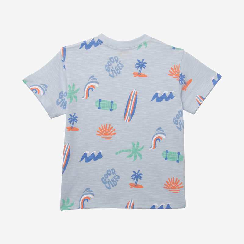 T-shirt garçon good vibes bleu Catimini