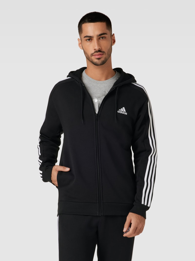 Sweatjacke mit Kapuze in schwarz
