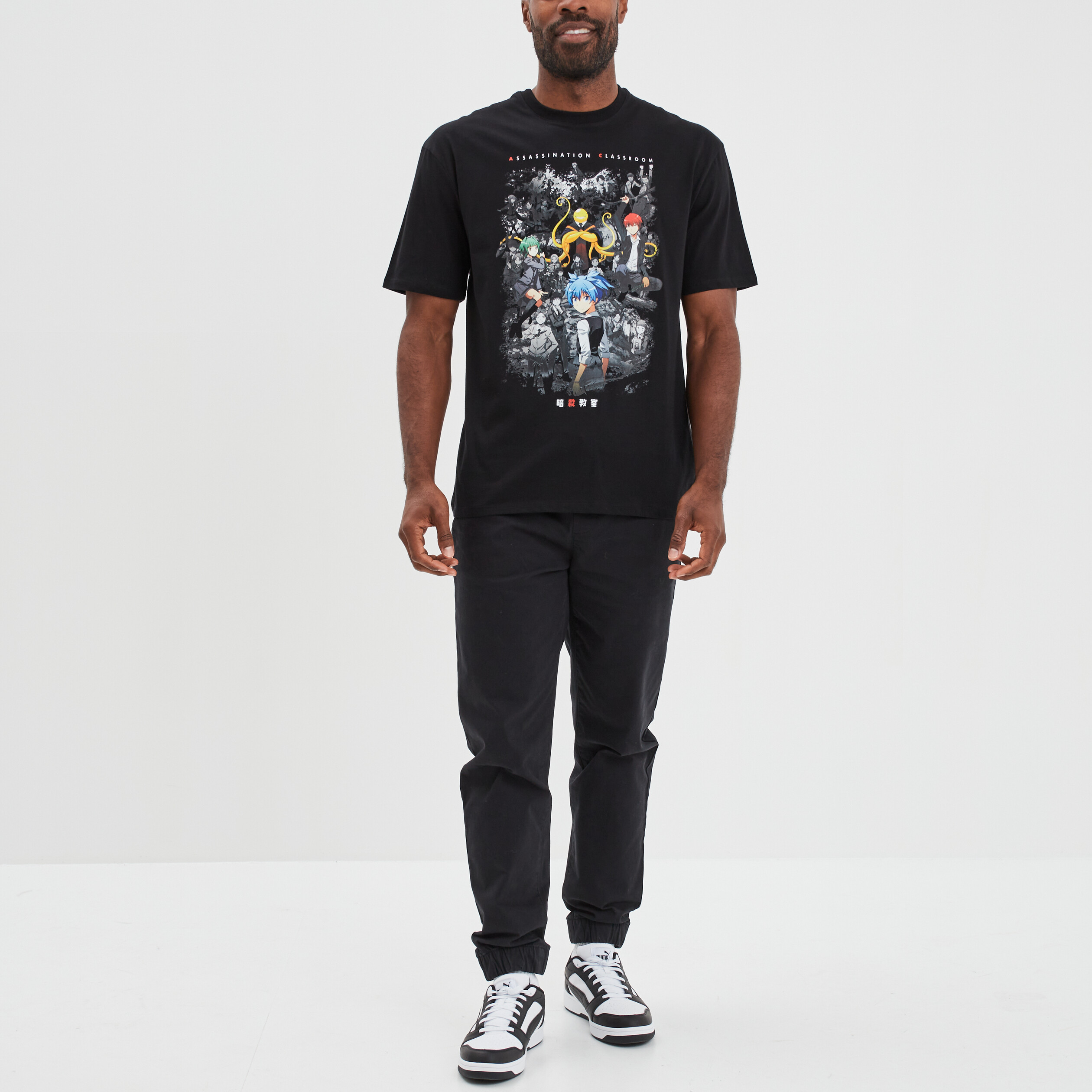 T-shirt coton Assassination Classroom noir homme | La Halle