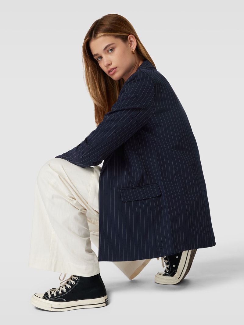 Blazer mit Streifenmuster Modell 'BOSSY' in dunkelblau