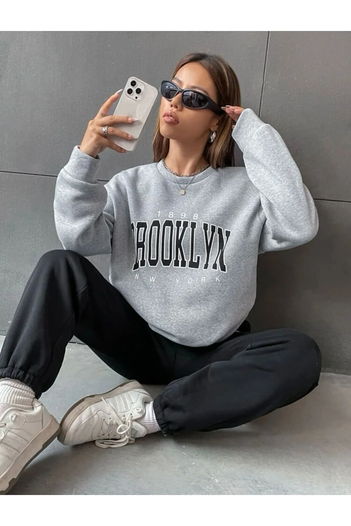 MOONBULL  Sport-Sweatsuit Set - Grau - Regular Fit
